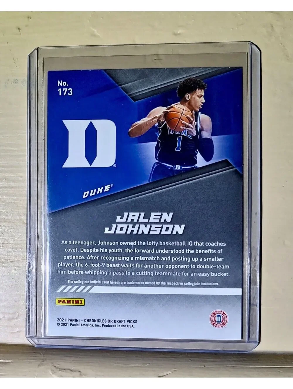 Jalen Johnson 2021 Panini Chronicles XR Draft Picks #173 Rookie Basketball Card